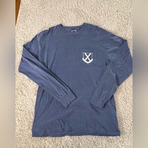 Men's Medium Old Row Blue Long Sleeve Shirt